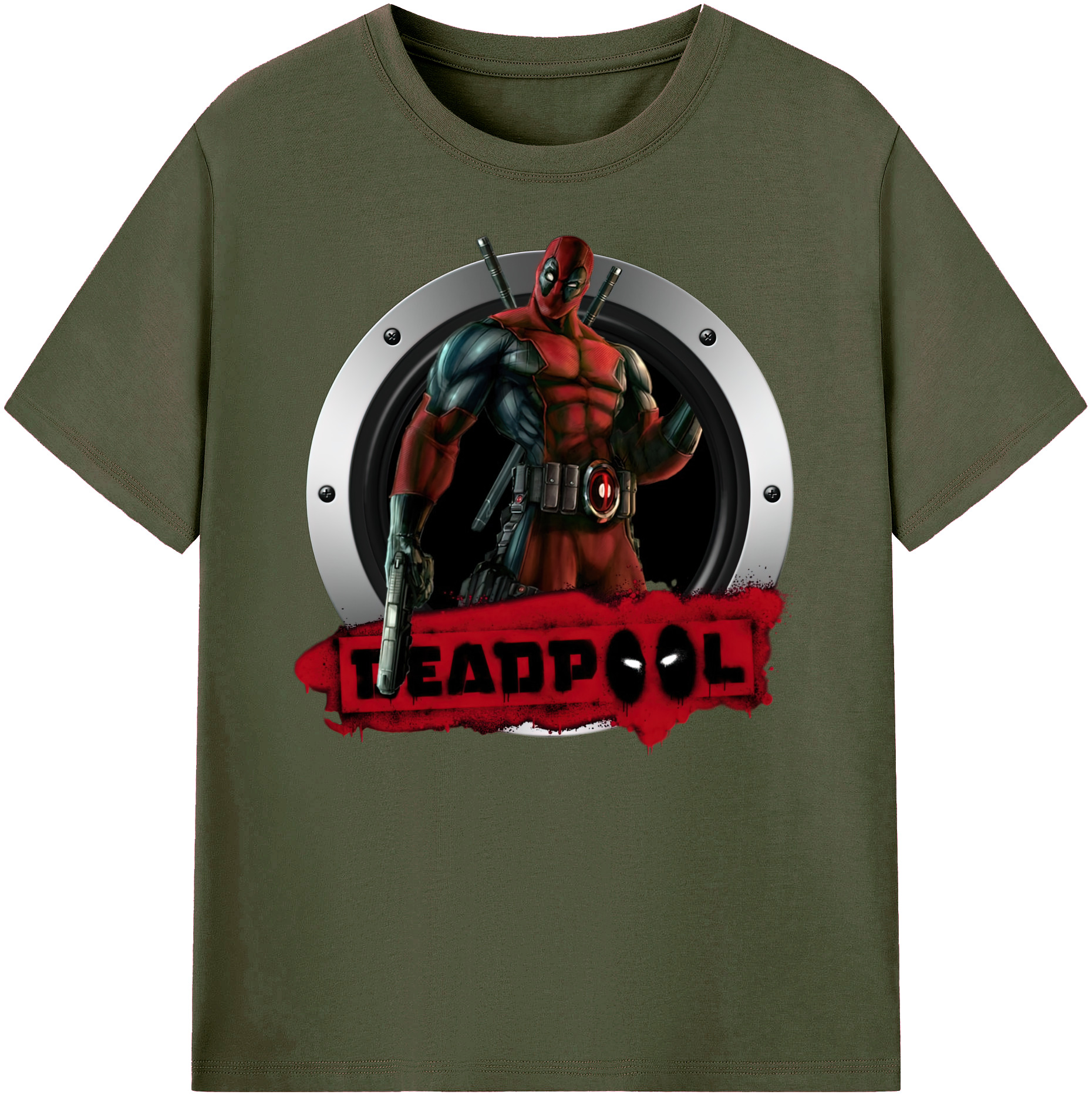 （画像用） Deadpool デッドプール 綿100％ メンズ半袖Tシャツ｜肌触りやわらか＆通気性